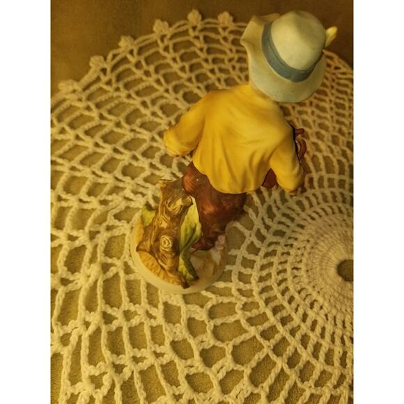 Andrea By Sadek Hand Painted‎ Porcelain Figurine Country Boy 7979 - Picture 13 of 15